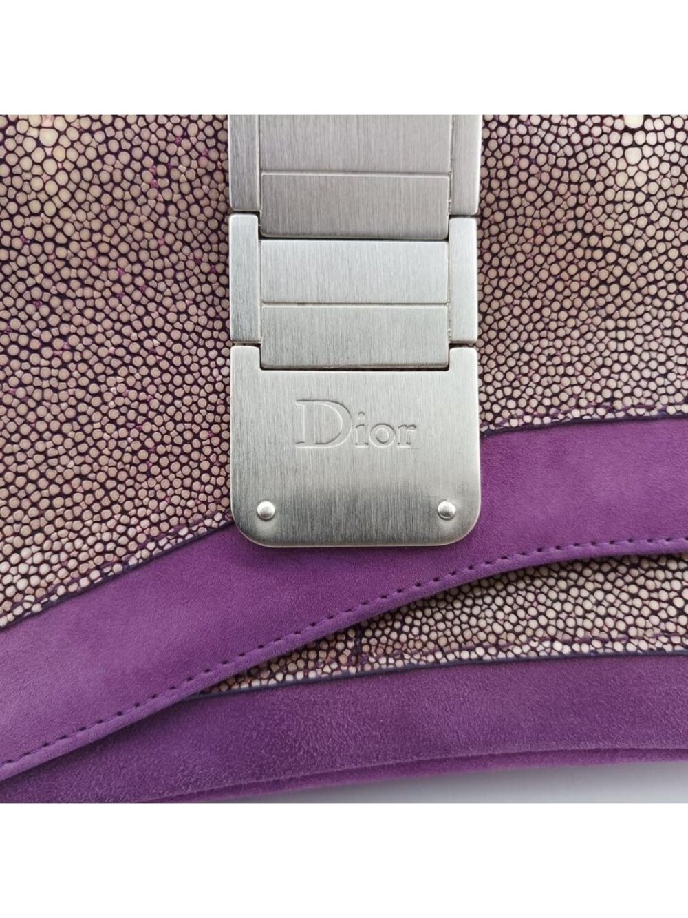 ★SOLD★ Dior Gaucho Purple Beige String Messenger - Picture 12 of 15